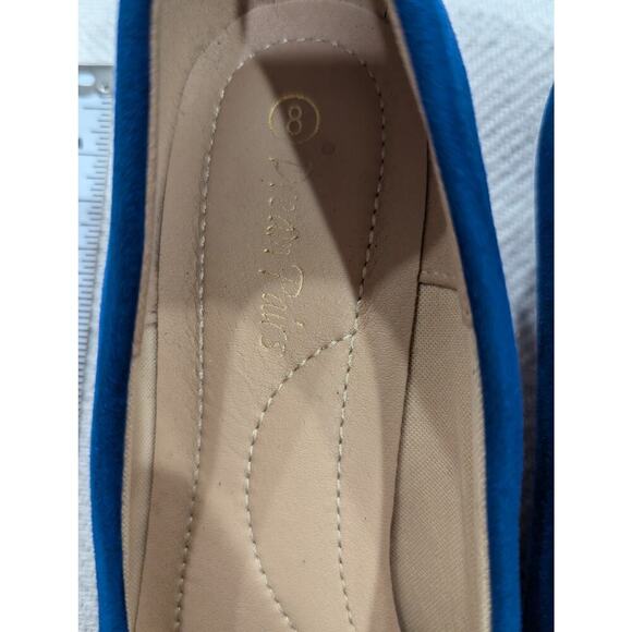 Pretty royal blue slides for women by Dream Pairs size 8 NWOT - Picture 2 of 5